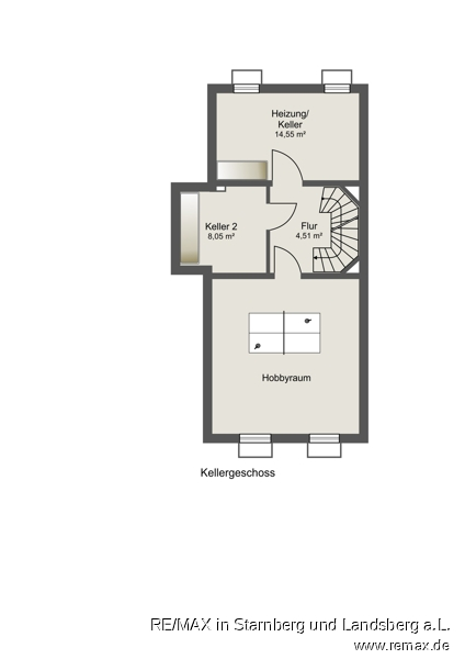 Grundriss KG Skizze Reiheneckhaus M�nchen