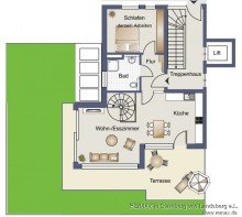 Grundriss EG Skizze V E R M I E T E T!: Hochwertige Garten-Wohnung in Aubing �ber 2 Etagen