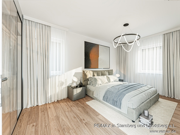 Schlafzimmer digital eingerichtet Erdgeschosswohnung M�nchen