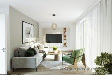 Wohnbereich - digital eingerichtet V E R K A U F T: Barrierefreie Garten-Wohnung in ruhiger Ortsrandlage von Trudering