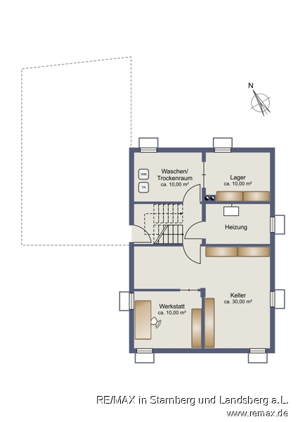 Grundriss Kellergescho� Einfamilienhaus Icking