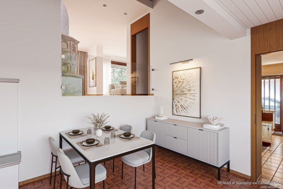EG unten Esszimmer Einrichtungsbeispiel Doppelhaush�lfte Vaterstetten
