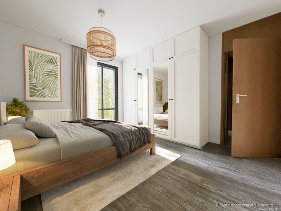 Schlafzimmer - digital eingerichtet Etagenwohnung M�nchen