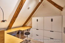 Arbeitsbereich im Spitzboden V E R K A U F T: Historisches Stadthaus im Salzstadel