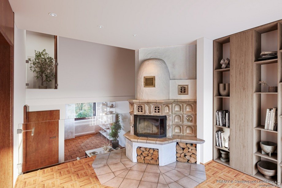 OG unten Wohnen Essen Einrichtungsbeispiel Doppelhaush�lfte Vaterstetten