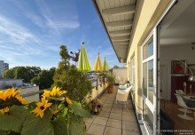Terrasse Westen 2 Rooftop-Wohnen mit Weitblick - zwei Terrassen, au�ergew�hnliche Raumh�he