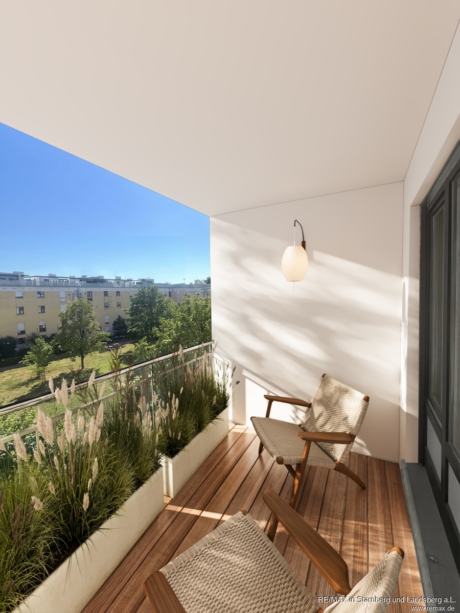 Balkon - digital aufbereitetes Foto Etagenwohnung M�nchen