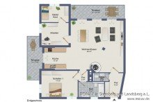 Grundriss 4-Zi (beispielhaft) V E R K A U F T: Gartenwohnung, Ortsrandlage, offener Wohnstil, ca. 2,55 m Raumh�he, Berg am Starnberger See