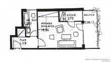 Grundriss Skizze Appartment am Fasangarten