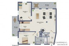 Grundriss 3-Zi (aktuell) V E R K A U F T: Gartenwohnung, Ortsrandlage, offener Wohnstil, ca. 2,55 m Raumh�he, Berg am Starnberger See