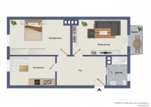 Grundriss 3. OG rechts V E R K A U F T: Neuhausen nahe Maxvorstadt - gepflegte Wohnung mit Balkon