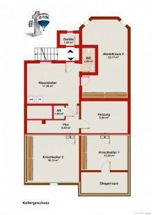 Grundriss Kellergeschoss VERKAUFT: Garten-Wohnung in Jugendstil-Villa
Gro� Flottbek / nahe Othmarschen